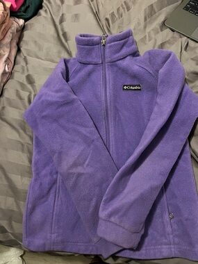 Columbia Lavender Full-Zip Fleece Jacket